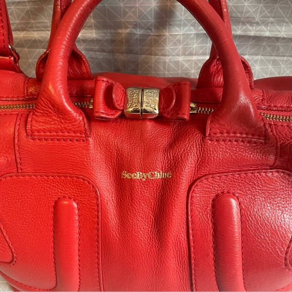 See by Chloe Kay Red Leather Satchel w/Charms - Picture 3 of 15